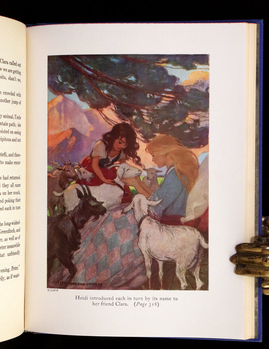 1922 Rare Book - HEIDI by Johanna Spyri illustrated in color by Jessie Willcox Smith.