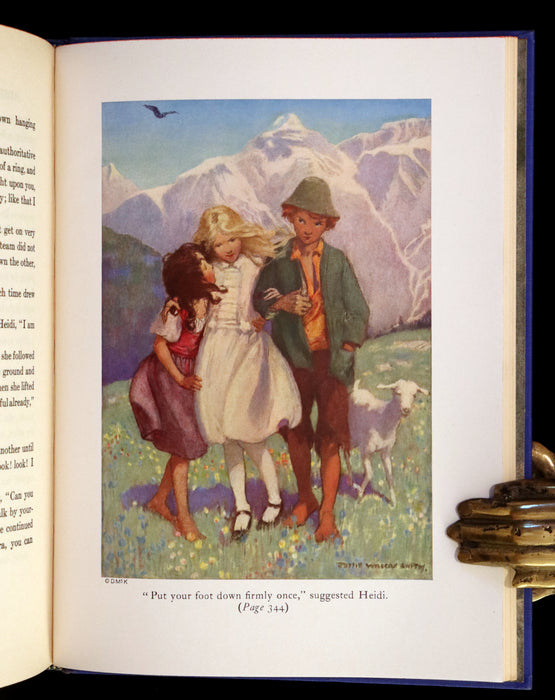 1922 Rare Book - HEIDI by Johanna Spyri illustrated in color by Jessie Willcox Smith.