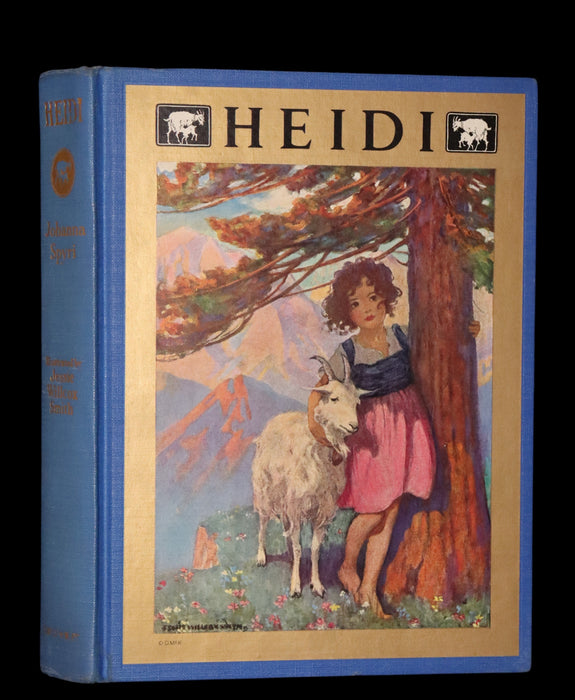 1922 Rare Book - HEIDI by Johanna Spyri illustrated in color by Jessie Willcox Smith.