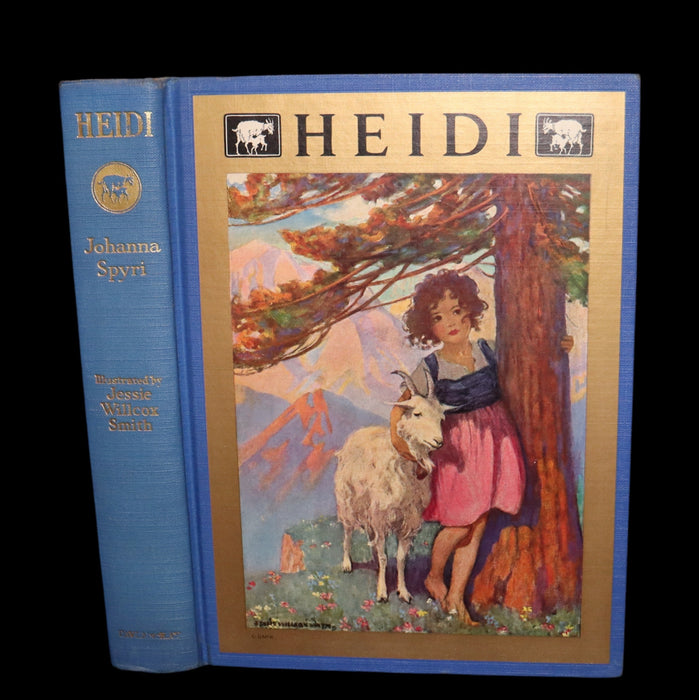 1922 Rare Book - HEIDI by Johanna Spyri illustrated in color by Jessie Willcox Smith.