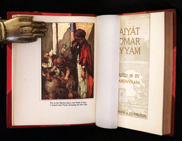 1920 Nice Bayntun Binding - Rubaiyat of Omar Khayyam wonderfully Illustrated by Frank Brangwyn.
