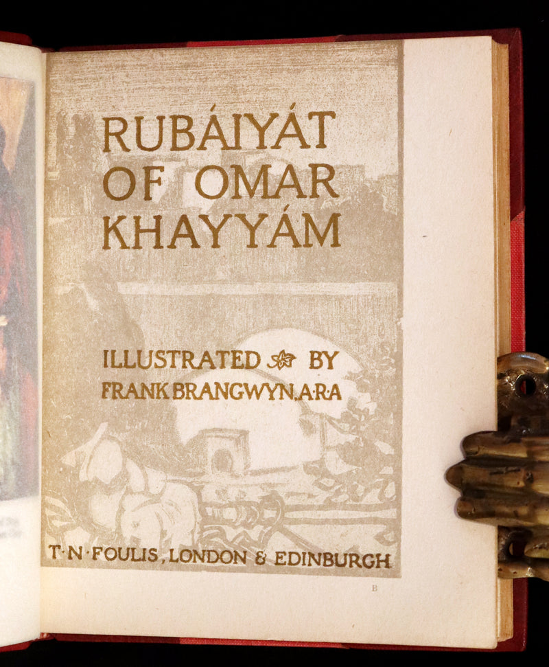1920 Nice Bayntun Binding - Rubaiyat of Omar Khayyam wonderfully Illustrated by Frank Brangwyn.