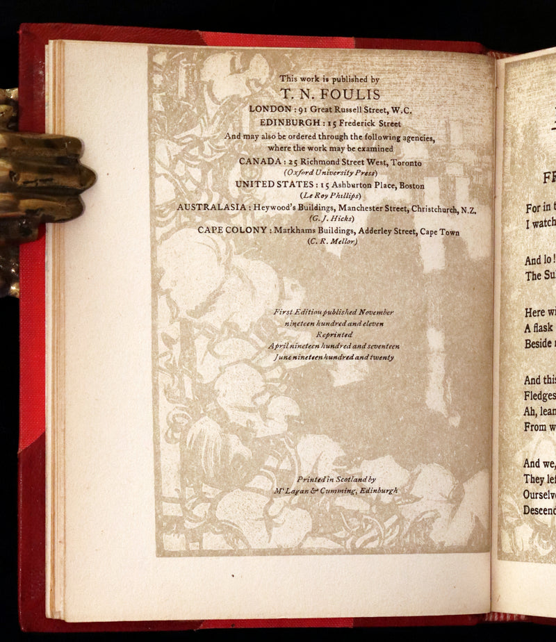 1920 Nice Bayntun Binding - Rubaiyat of Omar Khayyam wonderfully Illustrated by Frank Brangwyn.