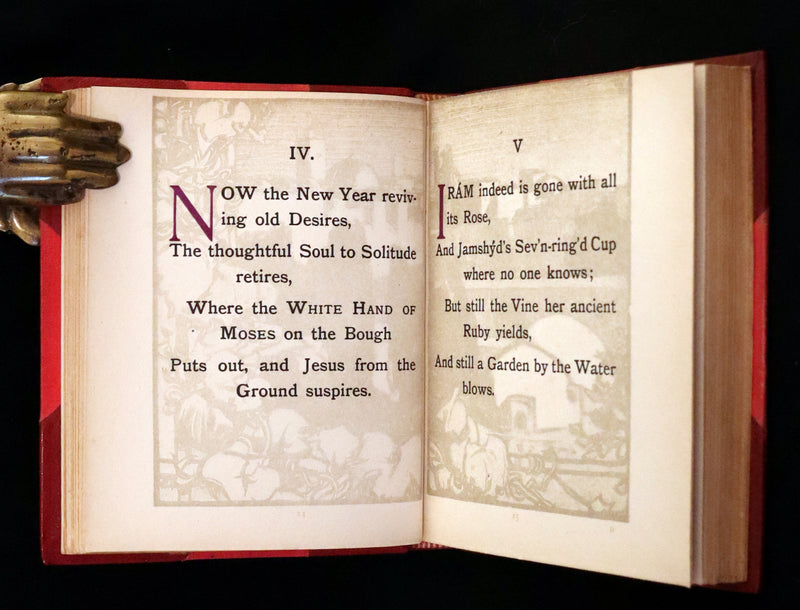 1920 Nice Bayntun Binding - Rubaiyat of Omar Khayyam wonderfully Illustrated by Frank Brangwyn.