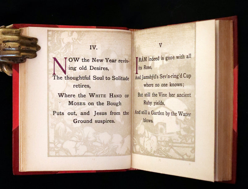 1920 Rare book in Bayntun Binding - Rubaiyat of Omar Khayyam wonderfully Illustrated by Frank Brangwyn.
