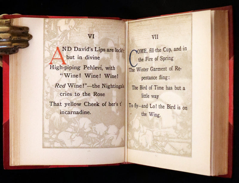 1920 Nice Bayntun Binding - Rubaiyat of Omar Khayyam wonderfully Illustrated by Frank Brangwyn.