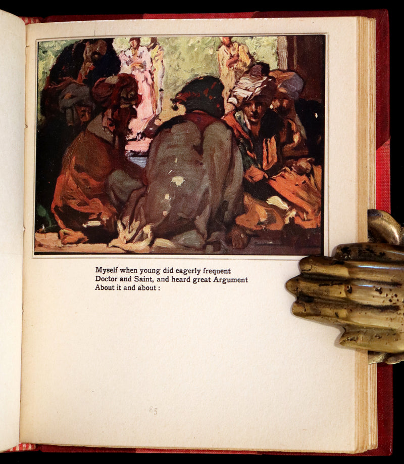 1920 Nice Bayntun Binding - Rubaiyat of Omar Khayyam wonderfully Illustrated by Frank Brangwyn.