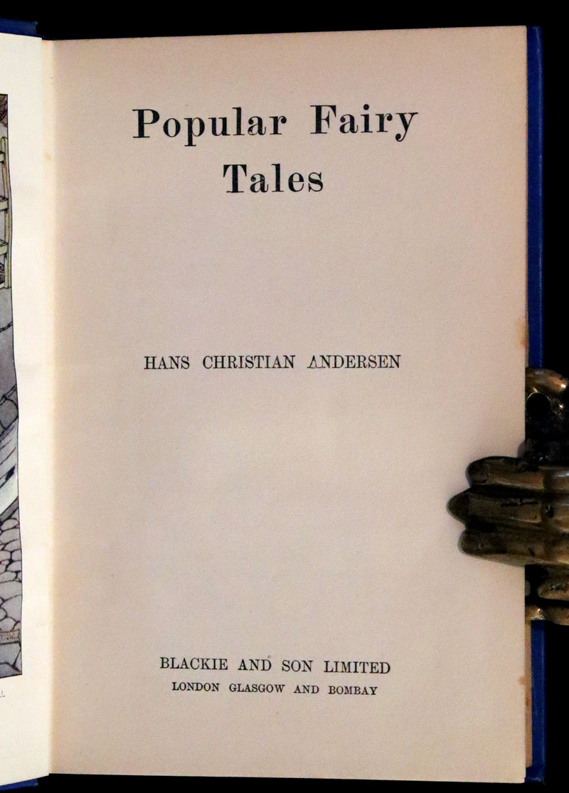1910 Scarce Book - Popular FAIRY TALES of Hans Christian Andersen illustrated by Helen Stratton.