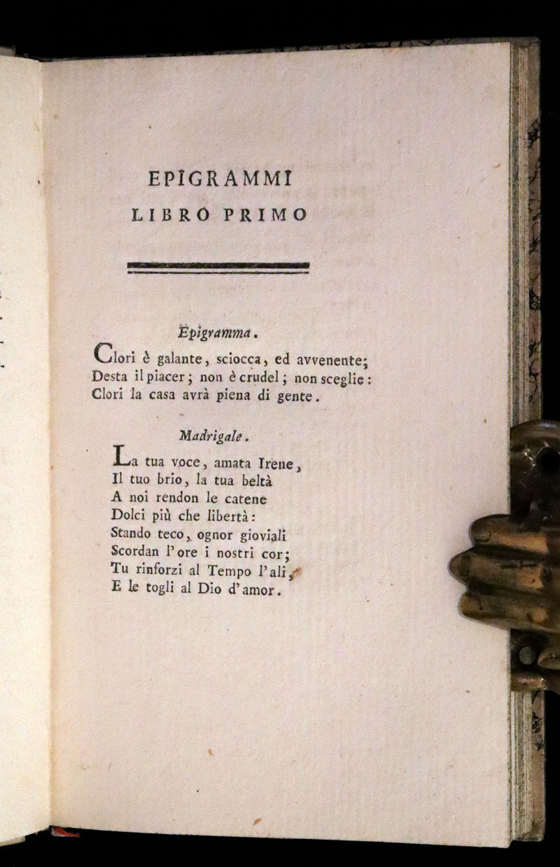 1801 Rare Italian Book - Epigrams of Count Roncalli - Epigrammi Del Conte Roncalli.
