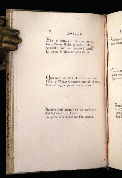 1801 Rare Italian copy of Italian Archeologist Michelangelo Lanci - Epigrams of Count Carlo Roncalli.