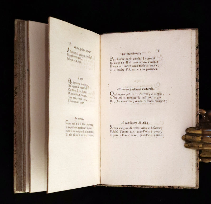 1801 Rare Italian Book - Epigrams of Count Roncalli - Epigrammi Del Conte Roncalli.