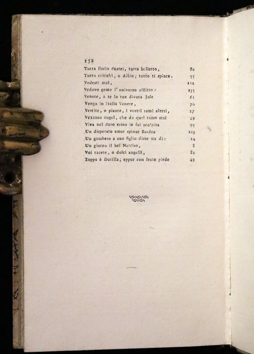 1801 Rare Italian copy of Italian Archeologist Michelangelo Lanci - Epigrams of Count Carlo Roncalli.