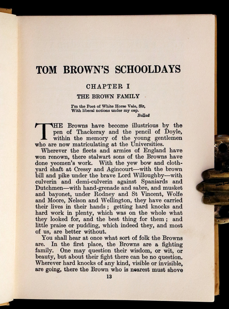 1923 Rare George W. Jacobs Edition - Tom Brown's School Days illustrated by Percy Tarrant.