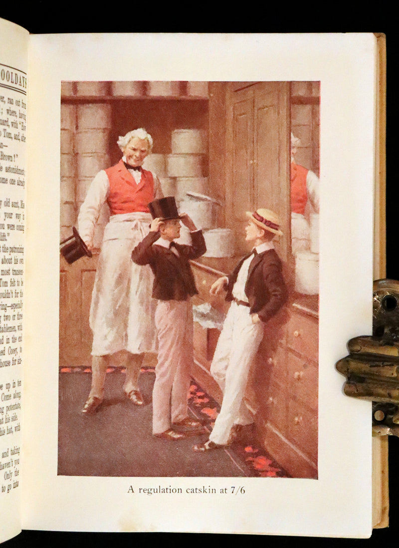 1923 Rare George W. Jacobs Edition - Tom Brown's School Days illustrated by Percy Tarrant.