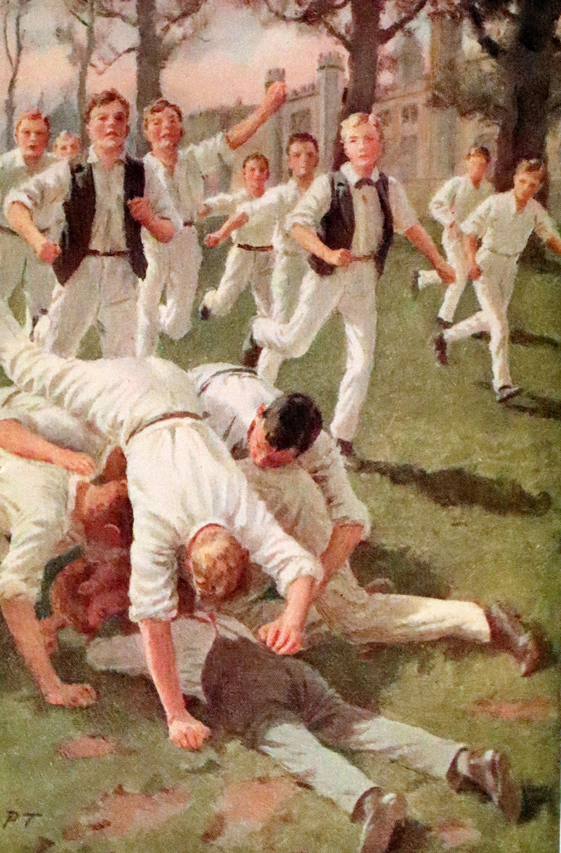 1923 Rare George W. Jacobs Edition - Tom Brown's School Days illustrated by Percy Tarrant.