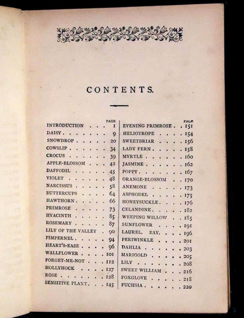 1880 Scarce Floriography Book ~ The Language of Flowers Including Floral Poetry Illustrated.