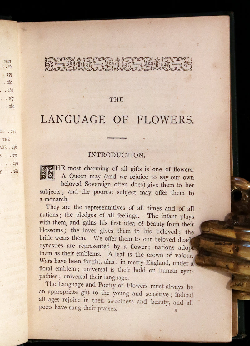 1880 Scarce Floriography Book ~ The Language of Flowers Including Floral Poetry Illustrated.