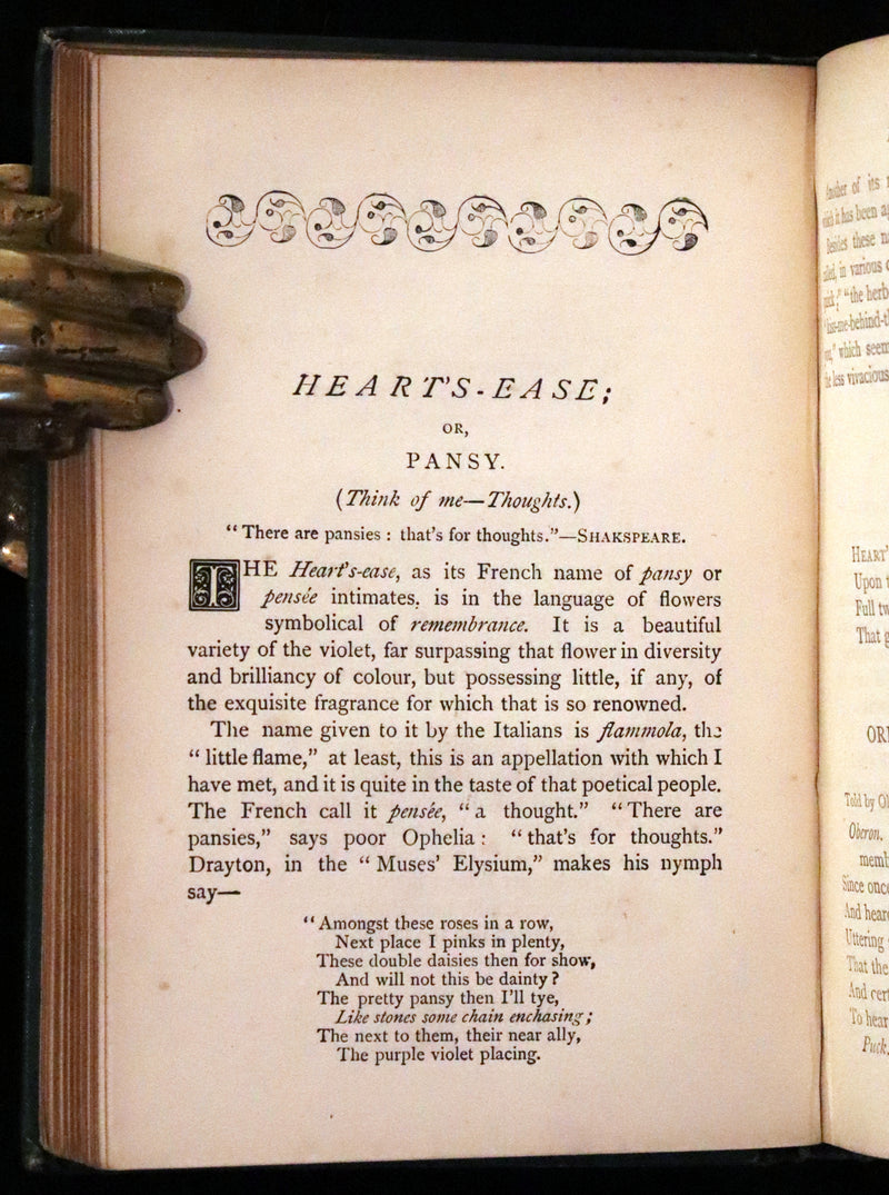 1880 Scarce Floriography Book ~ The Language of Flowers Including Floral Poetry Illustrated.