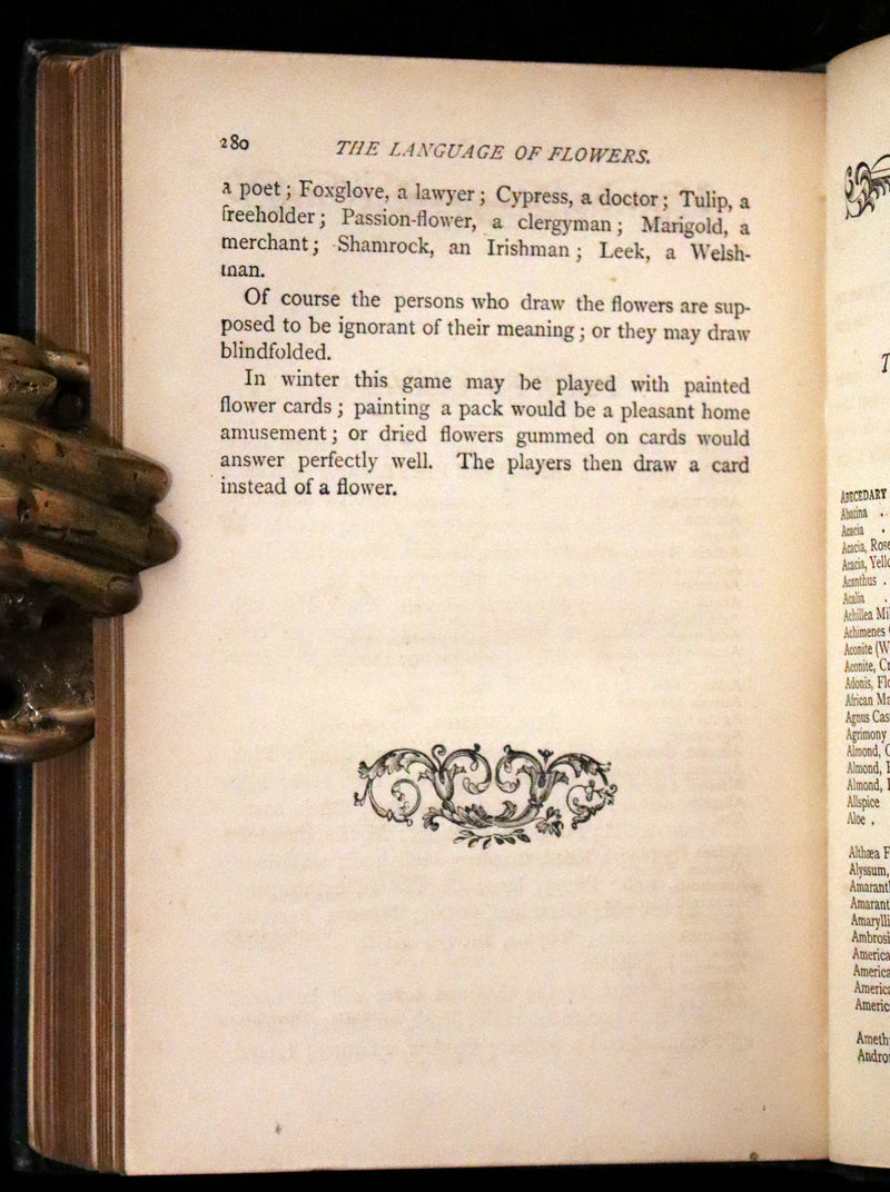 1880 Scarce Floriography Book ~ The Language of Flowers Including Floral Poetry Illustrated.