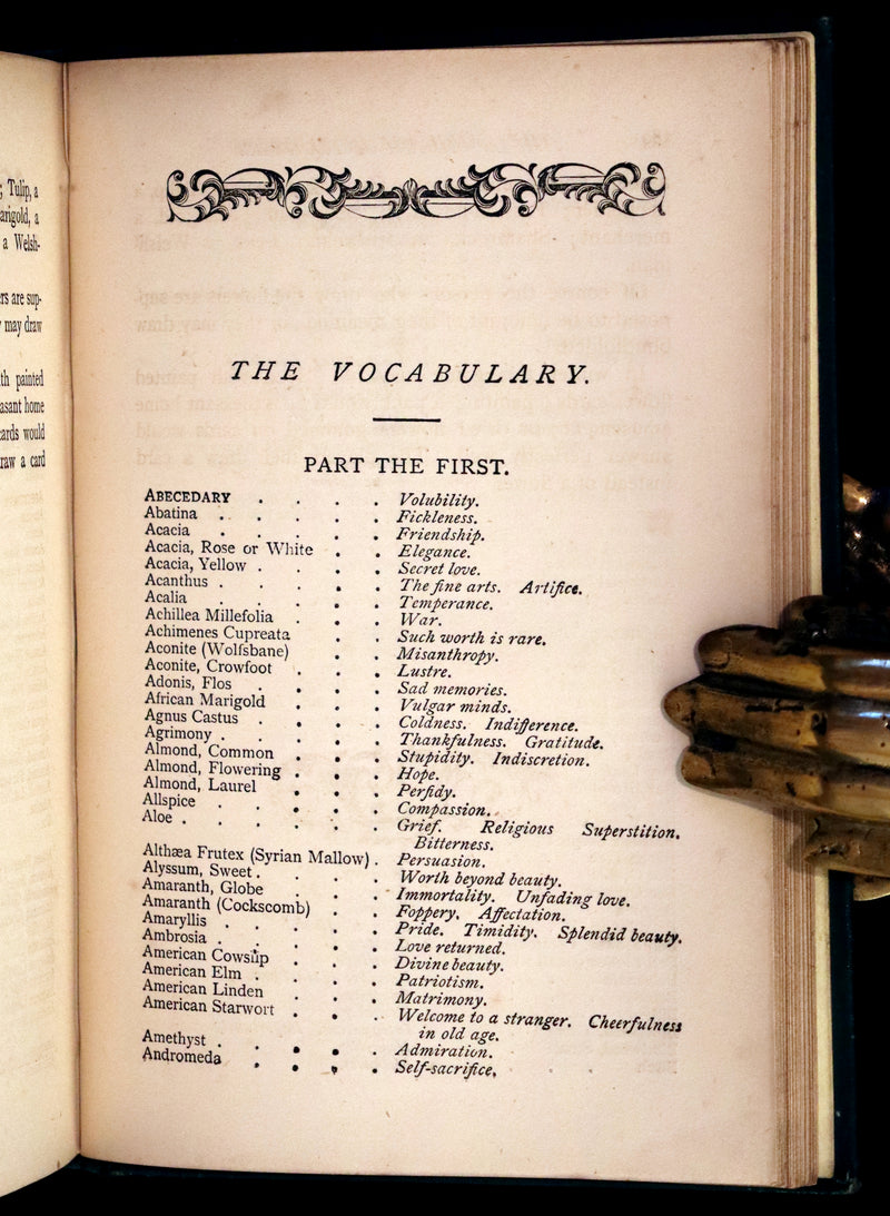 1880 Scarce Floriography Book ~ The Language of Flowers Including Floral Poetry Illustrated.