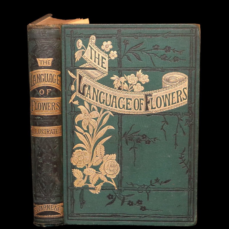 1880 Scarce Floriography Book ~ The Language of Flowers Including Floral Poetry Illustrated.