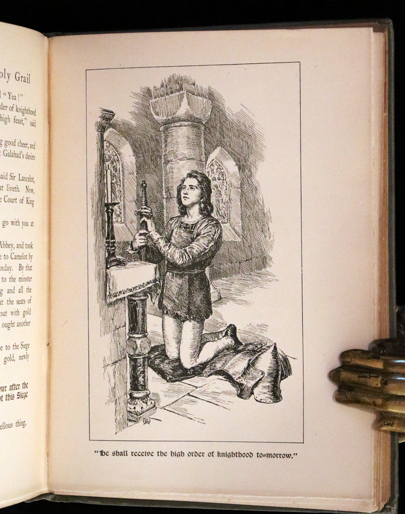 1900 Rare First Edition - The Book of King Arthur and his Noble Knights Illustrated by A. G. Walker.