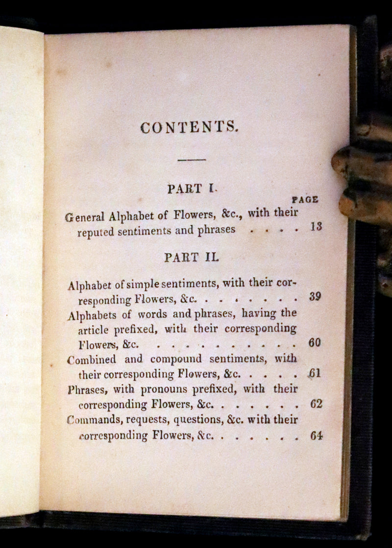 1846 Scarce small Floriography Book ~ The Language of Flowers. First Edition.