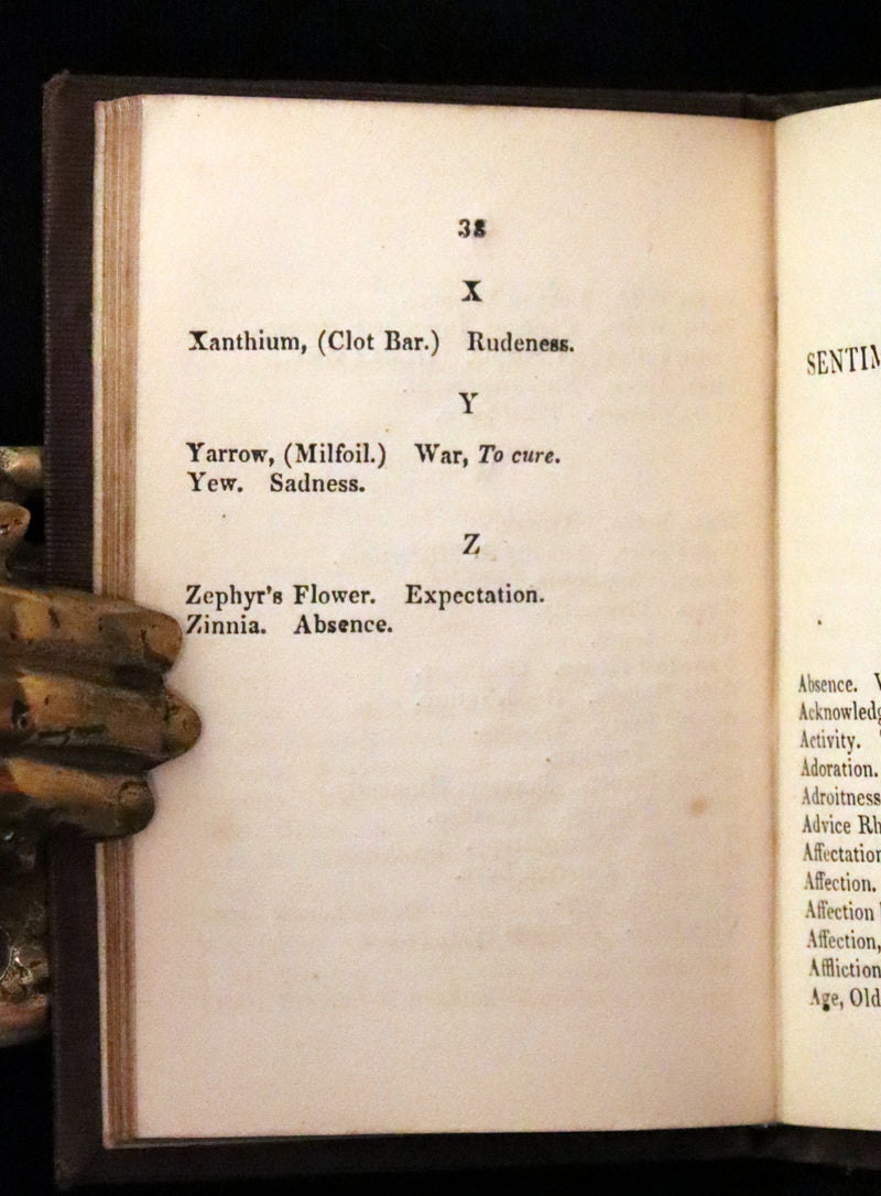 1846 Scarce small Floriography Book ~ The Language of Flowers. First Edition.