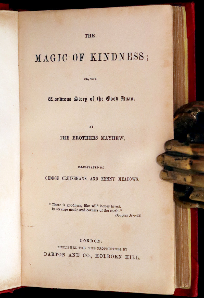 1849 Rare First Edition in Slipcase - The Magic of Kindness illustrated by Cruikshank.