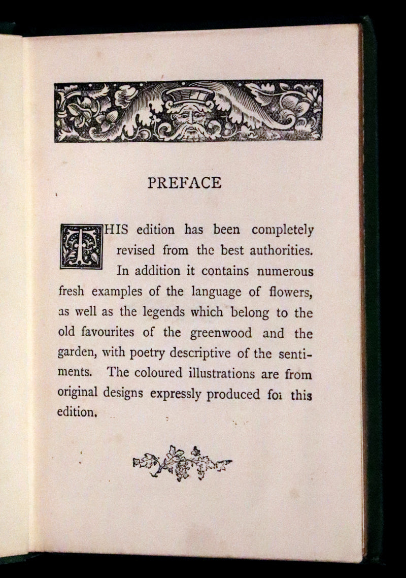 1875 Rare small Floriography Book ~ The Language and Sentiment of Flowers by Laura Valentine.