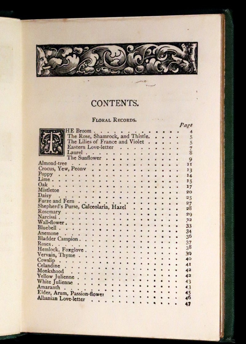 1875 Rare small Floriography Book ~ The Language and Sentiment of Flowers by Laura Valentine.