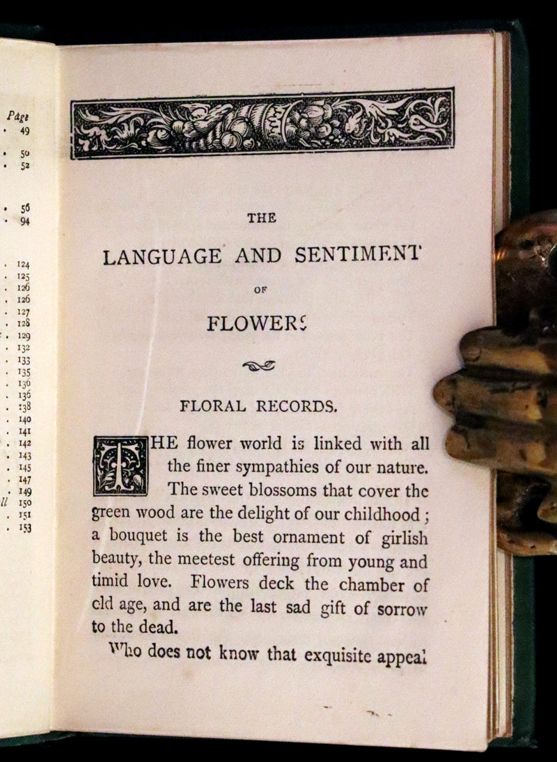 1875 Rare small Floriography Book ~ The Language and Sentiment of Flowers by Laura Valentine.