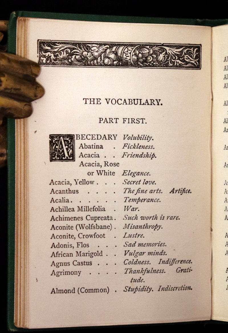 1875 Rare small Floriography Book ~ The Language and Sentiment of Flowers by Laura Valentine.