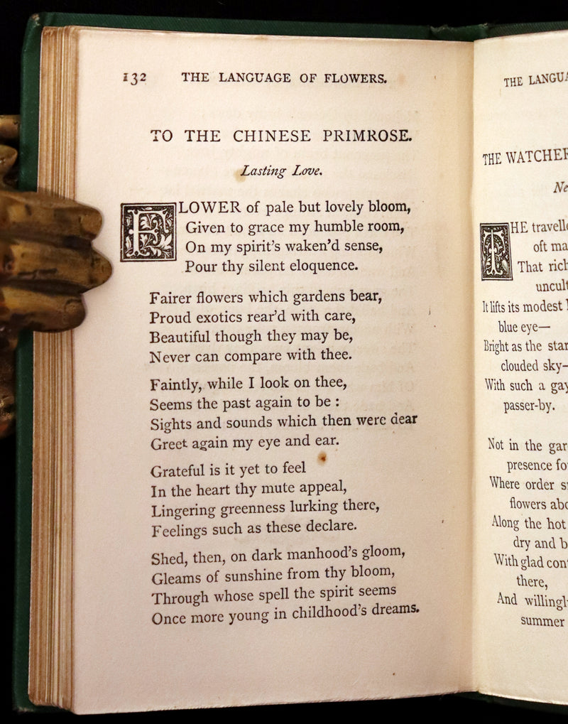 1875 Rare small Floriography Book ~ The Language and Sentiment of Flowers by Laura Valentine.