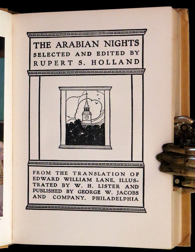 1920 Rare Book - The Arabian Nights, Illustrated in Color by William H. Lister.