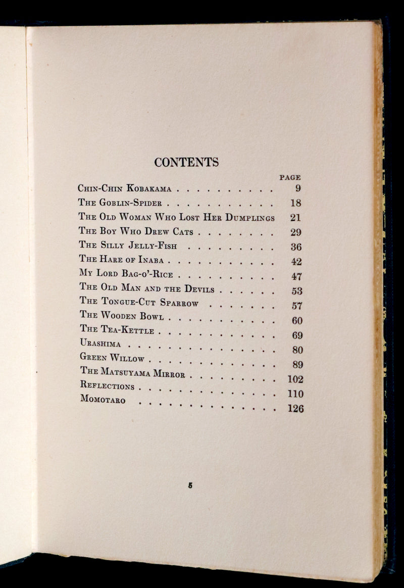 1924 Rare Book - Japanese Fairy Tales by Lafcadio Hearn. Illustrated by Gertrude Kay.
