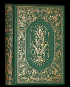 1859 Beautiful Edition - Travels & Adventures of Baron Munchausen, Color Illustrated by Crowquill.
