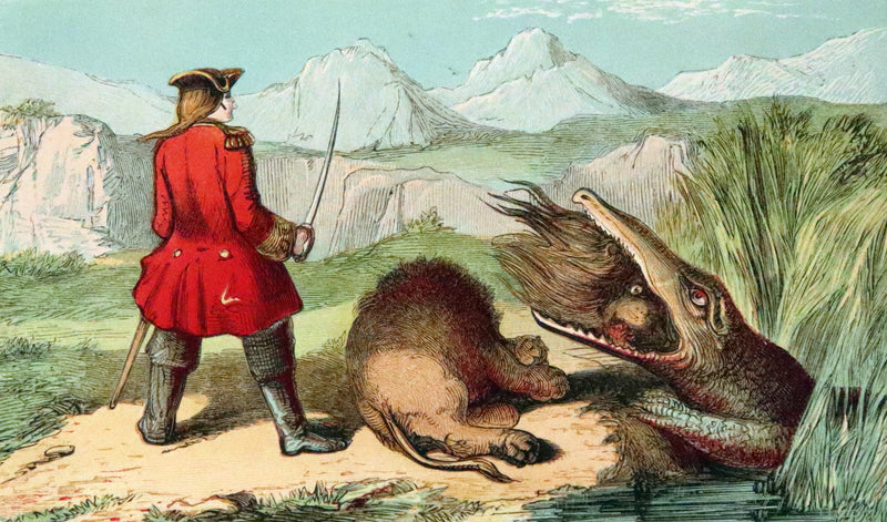 1859 Beautiful Edition - Travels & Adventures of Baron Munchausen, Color Illustrated by Crowquill.