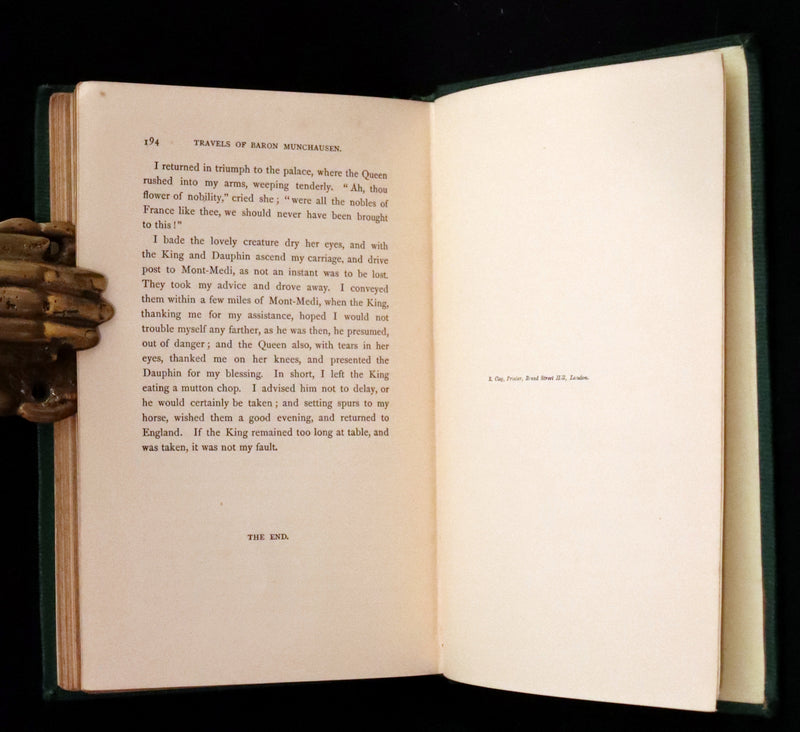 1859 Beautiful Edition - Travels & Adventures of Baron Munchausen, Color Illustrated by Crowquill.