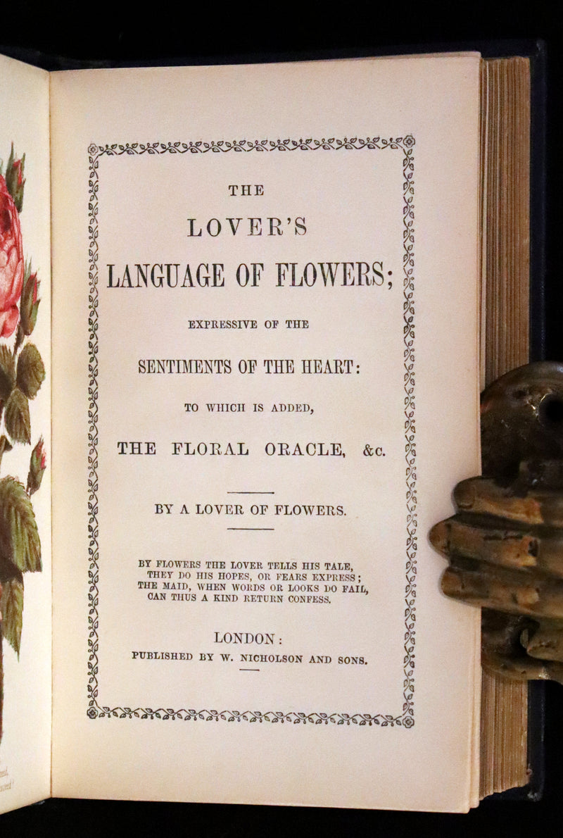 1865 Scarce Floriography Book ~ The Lover's Language of Flowers & The Floral Oracle.