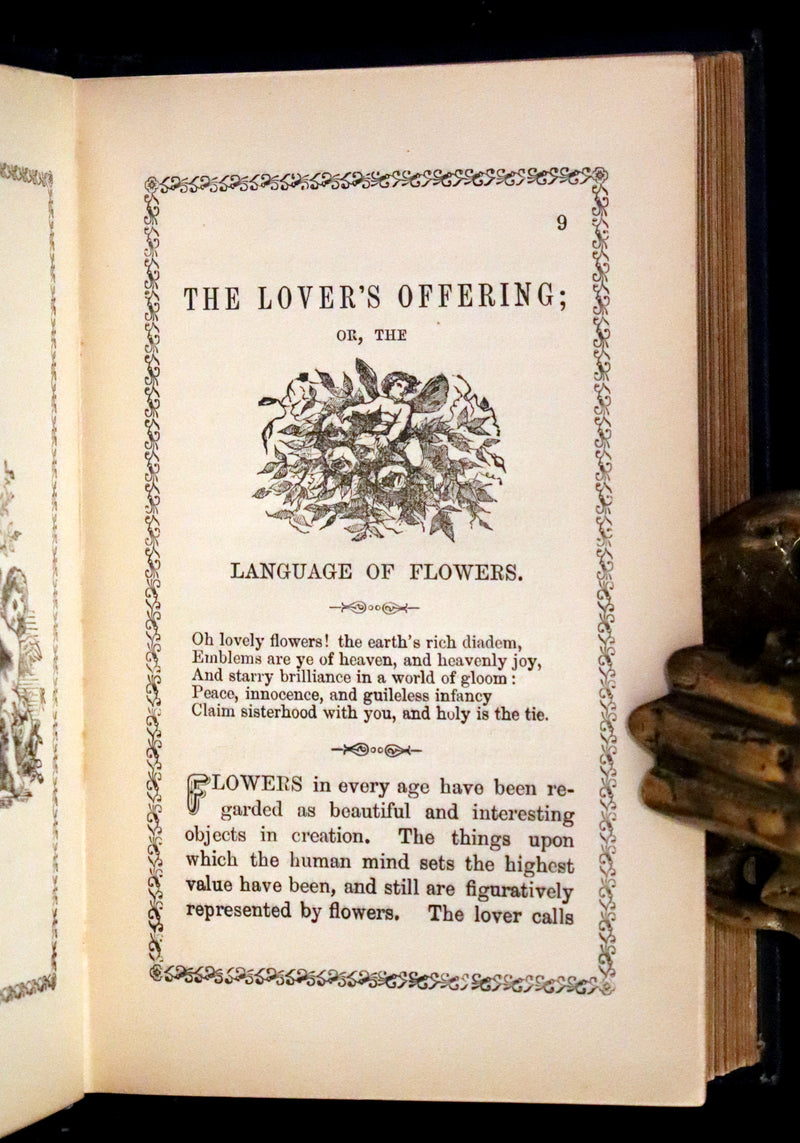 1865 Scarce Floriography Book ~ The Lover's Language of Flowers & The Floral Oracle.