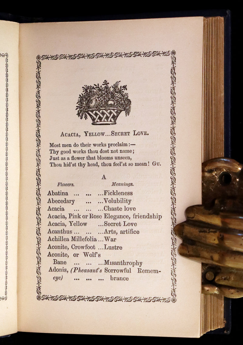 1865 Scarce Floriography Book ~ The Lover's Language of Flowers & The Floral Oracle.