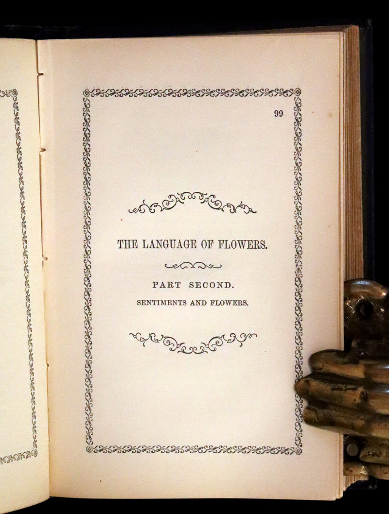 1865 Scarce Floriography Book ~ The Lover's Language of Flowers & The Floral Oracle.