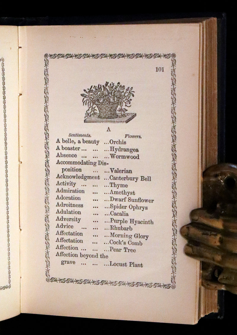 1865 Scarce Floriography Book ~ The Lover's Language of Flowers & The Floral Oracle.