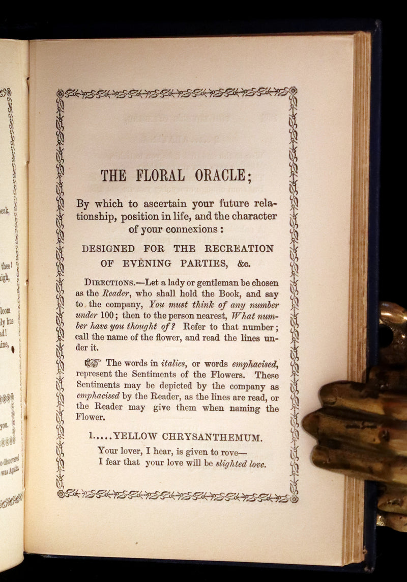 1865 Scarce Floriography Book ~ The Lover's Language of Flowers & The Floral Oracle.
