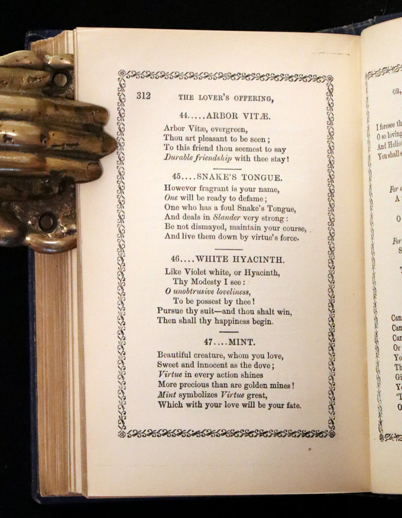 1865 Scarce Floriography Book ~ The Lover's Language of Flowers & The Floral Oracle.