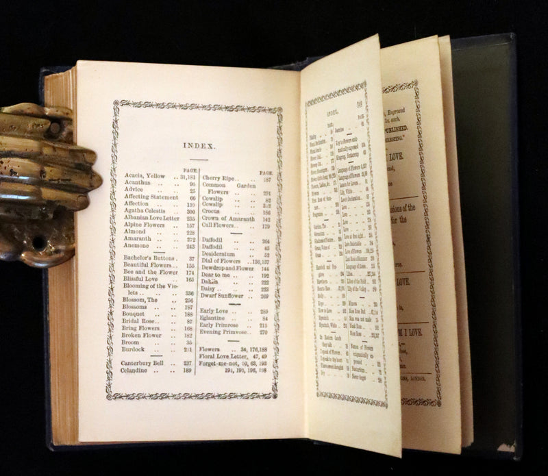 1865 Scarce Floriography Book ~ The Lover's Language of Flowers & The Floral Oracle.