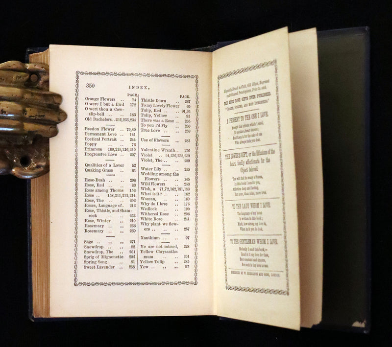 1865 Scarce Floriography Book ~ The Lover's Language of Flowers & The Floral Oracle.