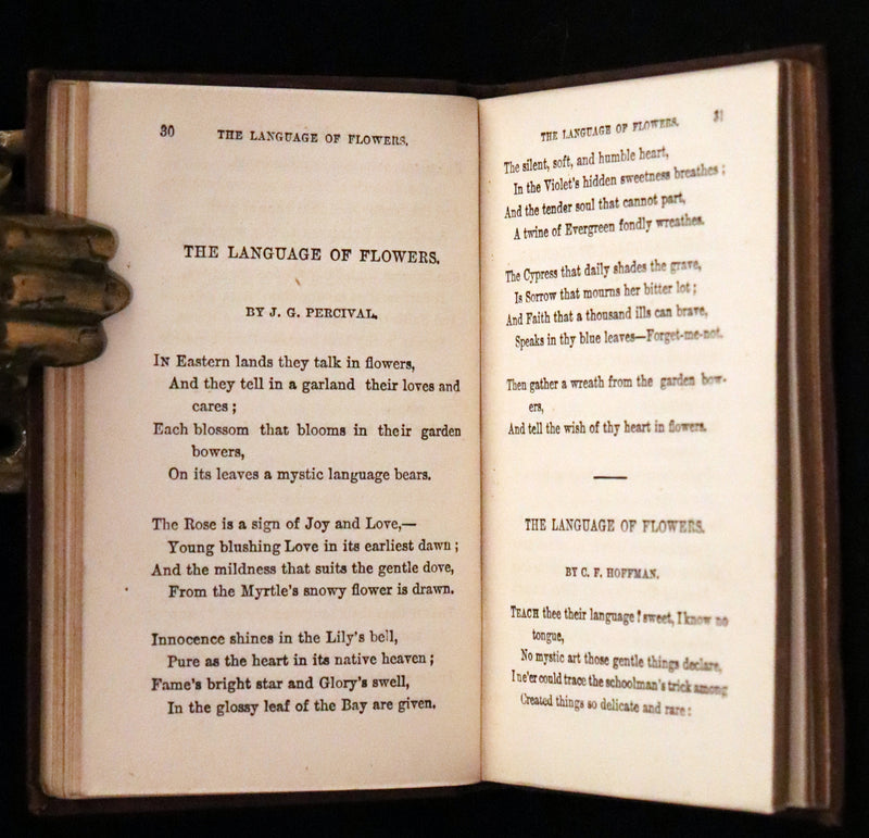 1850 Scarce Floriography Book ~ The Language of Flowers published by Milner and Company.