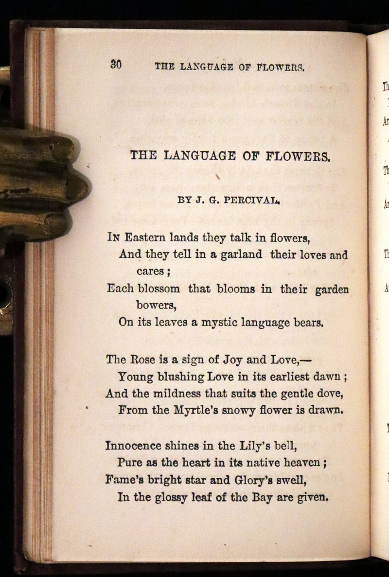 1850 Scarce Floriography Book ~ The Language of Flowers published by Milner and Company.